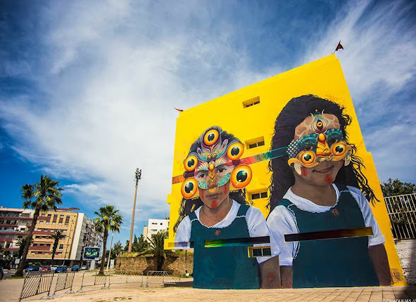 Colourful mural on the ENSMR campus